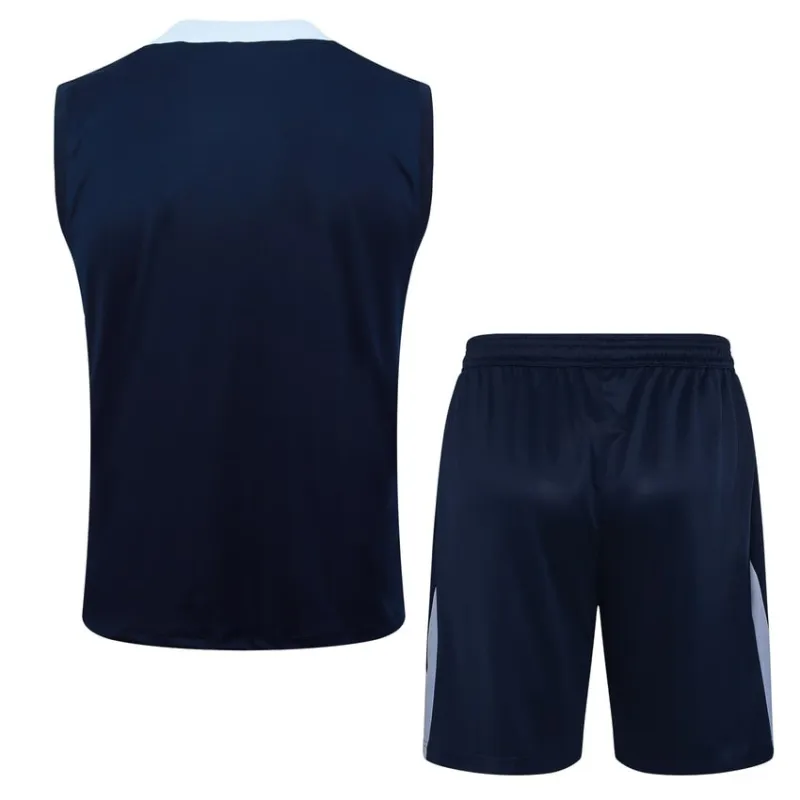 El chaleco y los pantalones cortos de la selección nacional francesa para la temporada 2024/25 - azul.