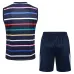 El chaleco y los pantalones cortos de la selección nacional francesa para la temporada 2024/25 - patrón azul.