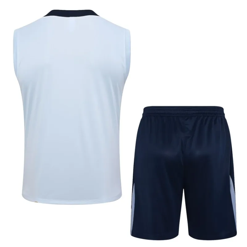 El chaleco y los pantalones cortos de la selección nacional francesa para la temporada 2024/25 - blanco claro.