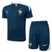 El traje de entrenamiento y los pantalones cortos de la selección nacional francesa para la temporada 2024/25 - azul.