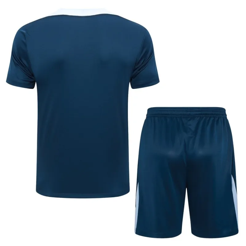 El traje de entrenamiento y los pantalones cortos de la selección nacional francesa para la temporada 2024/25 - azul.