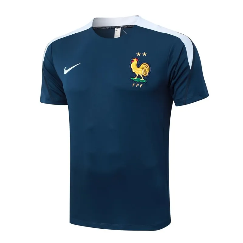 El traje de entrenamiento y los pantalones cortos de la selección nacional francesa para la temporada 2024/25 - azul.
