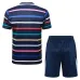 El traje de entrenamiento y los pantalones cortos de la selección nacional francesa para la temporada 2024/25 - patrón azul.
