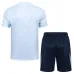 El traje de entrenamiento y los pantalones cortos de la selección nacional francesa para la temporada 2024/25 - blanco claro.