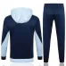 El traje deportivo con capucha y los pantalones de la selección nacional francesa para la temporada 2024/25 - blanco/azul.