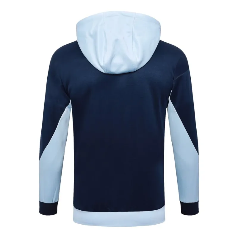 El traje deportivo con capucha y los pantalones de la selección nacional francesa para la temporada 2024/25 - blanco/azul.