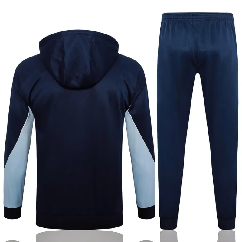 El traje deportivo con capucha y los pantalones de la selección nacional francesa para la temporada 2024/25 - azul oscuro.
