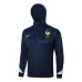 El traje deportivo con capucha y los pantalones de la selección nacional francesa para la temporada 2024/25 - azul oscuro.