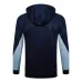 El traje deportivo con capucha y los pantalones de la selección nacional francesa para la temporada 2024/25 - azul oscuro.
