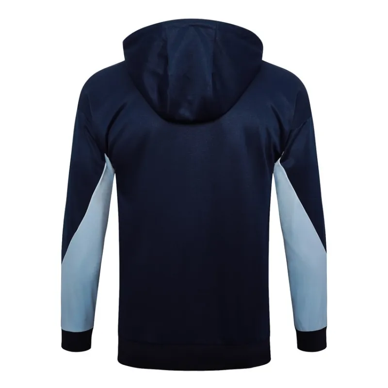 El traje deportivo con capucha y los pantalones de la selección nacional francesa para la temporada 2024/25 - azul oscuro.