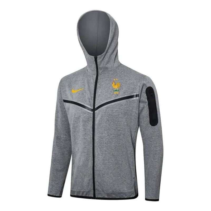 El traje deportivo con capucha y los pantalones de la selección nacional francesa para la temporada 2024/25 - gris