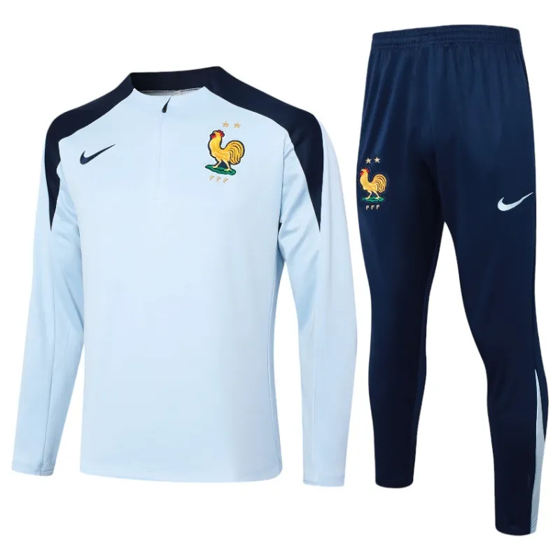 El traje deportivo y los pantalones de la selección nacional francesa 2024/25 - blanco