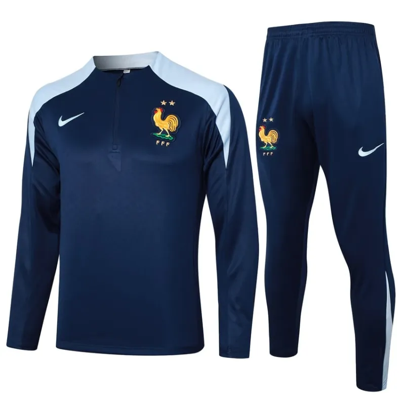 El traje deportivo y los pantalones de la selección nacional francesa 2024/25 - azul
