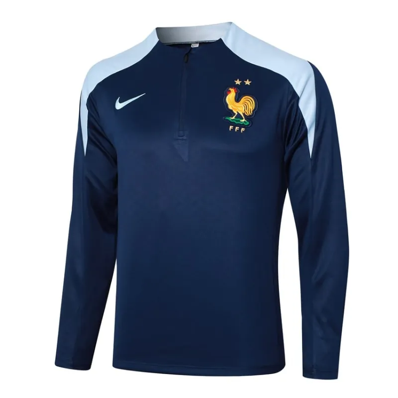 El traje deportivo y los pantalones de la selección nacional francesa 2024/25 - azul