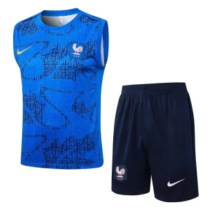 Frankreich 2025/26 Trägershirt + Shorts Set - Blau