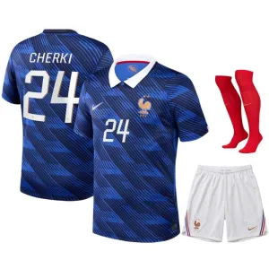 Francia CHERKI Coppa del Mondo 2026 set maglia casa bambino blu