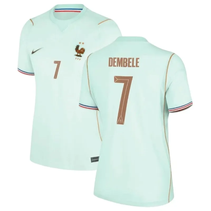 Francia DEMBELE Coppa del Mondo 2026 maglia trasferta donna verde