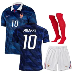 Frankreich MBAPPE WM 2026 Kinder Heimtrikot Set blau