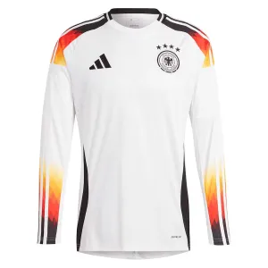 Deutschlands 2024/25 Heim-Trikot mit langen Ärmeln - Weiß