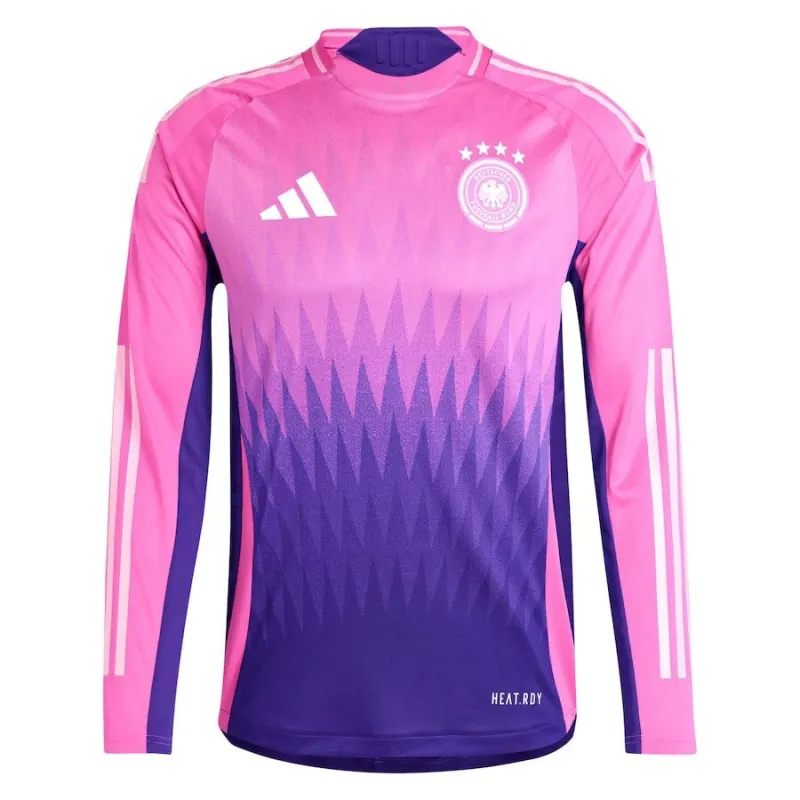 Deutschlands 2024/25 Auswärts-Trikot mit langen Ärmeln - Rosa