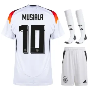 El kit para niños de local de Jamal Musiala 2024/25 - Blanca