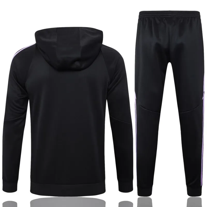 Deutsches 2024/25 Kapuzen-Sportbekleidung + Hosen - Schwarz