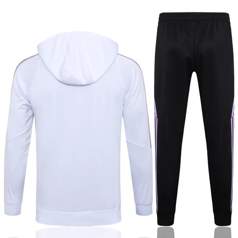 Deutschland 2024/25 Weißes Hoodie Trainingsset mit Hose