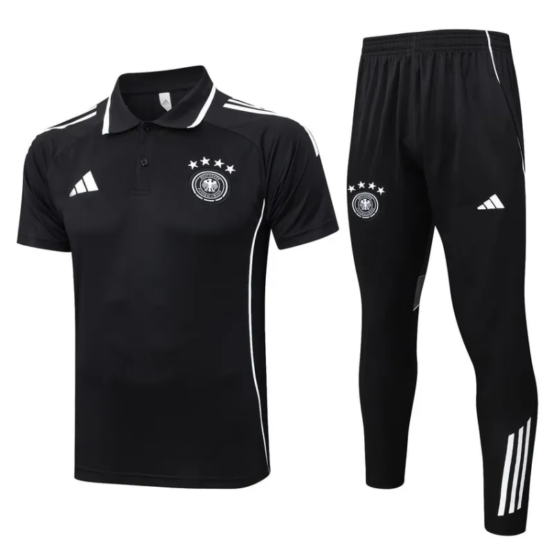 Deutschland 2025/26 Sport-Polo - Schwarz
