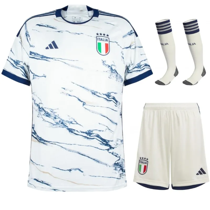 Italiens 2023/24 Away-Kids-Trikotset - Weiß