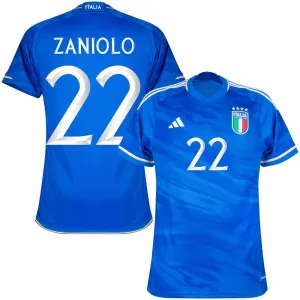 Le maillot domicile de l'Italie 2023/24 de Zaniolo - Bleu