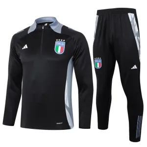 Tenue de sport à manches longues + pantalons d'Italie 2024/25 - noir