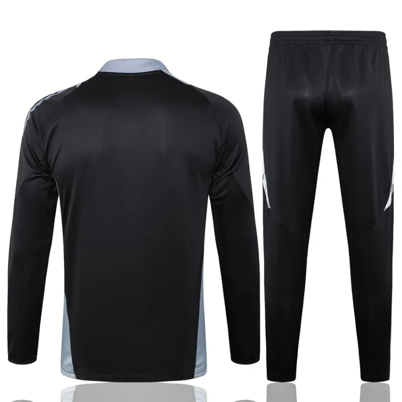 Italienische Langarm-Sportkleidung + Hosen 2024/25 - schwarz
