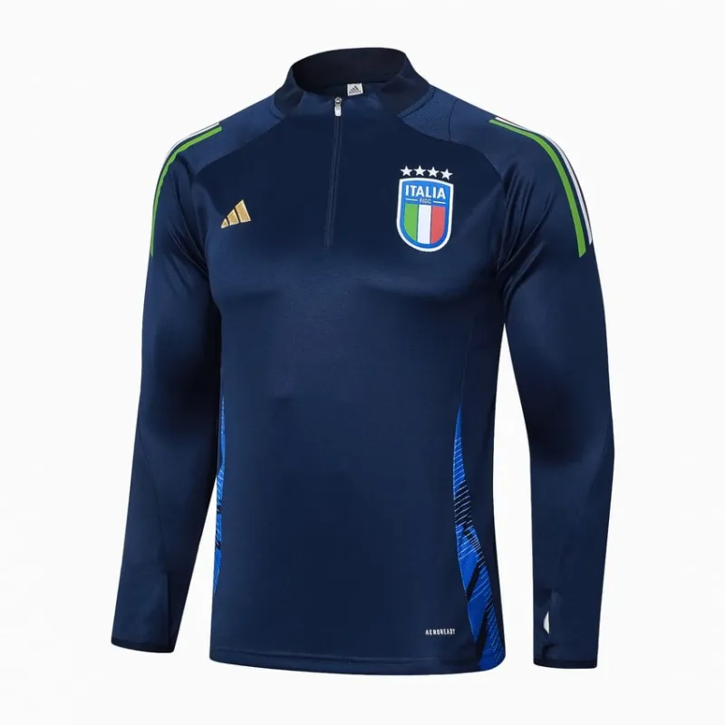 Italienische Langarm-Sportkleidung + Hosen 2024/25 - blau