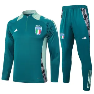 Tenue de sport à manches longues + pantalons d'Italie 2024/25 - vert