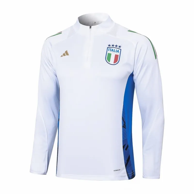 Italienische Langarm-Sportkleidung + Hosen 2024/25 - weiß