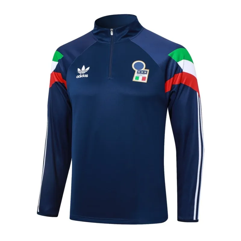 Italienische Langarm-Sportkleidung + Hosen 2024/25 - dunkelblau