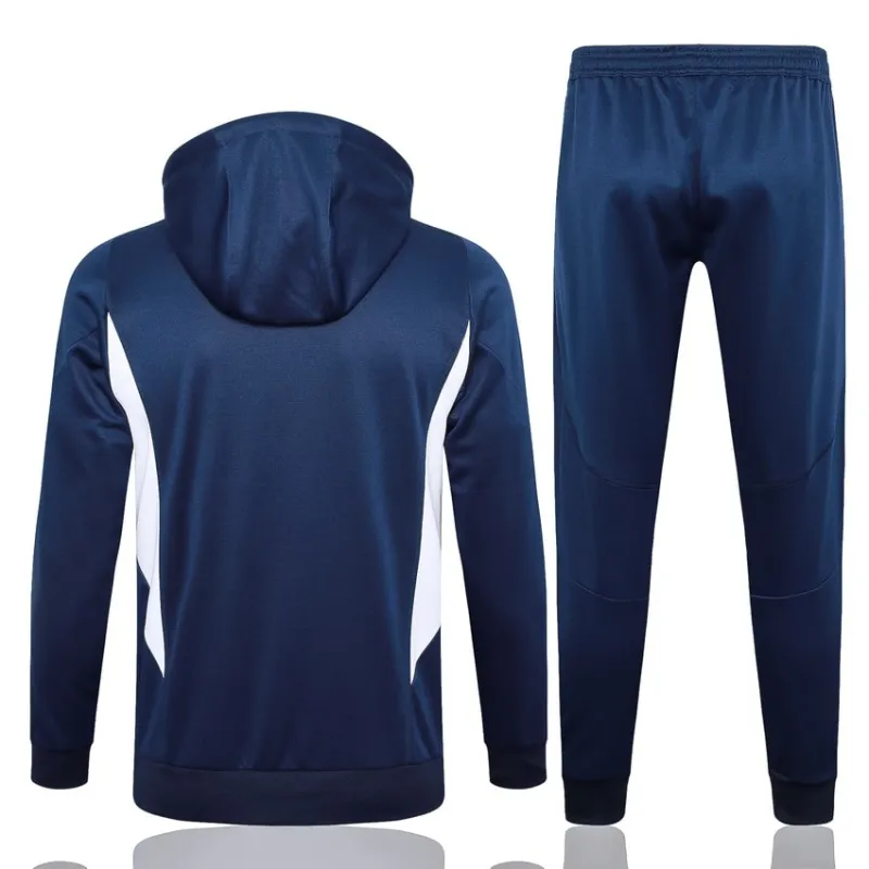 Italienische kapuzenhafte Sportbekleidung + Hosen 2024/25 - dunkelblau