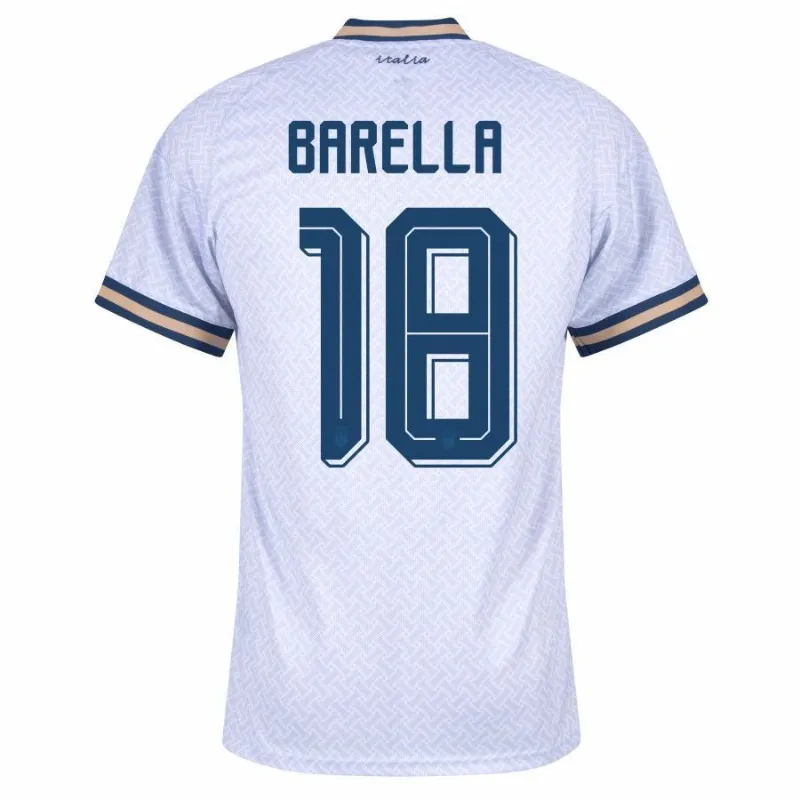Italia BARELLA 2026/27 Maglia Trasferta Bianco