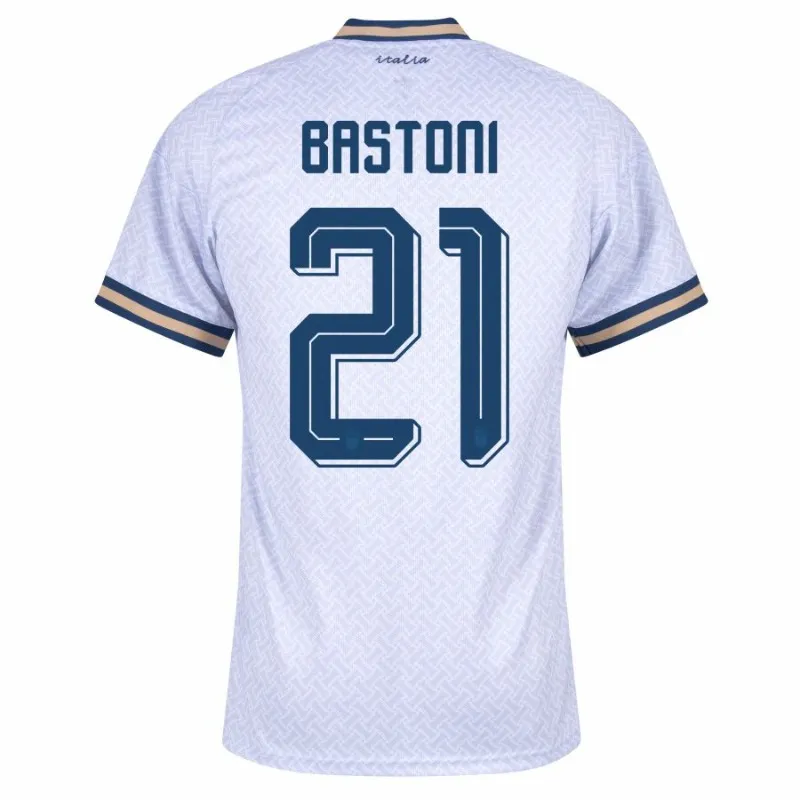 Italia BASTONI 2026/27 Maglia Trasferta Bianco