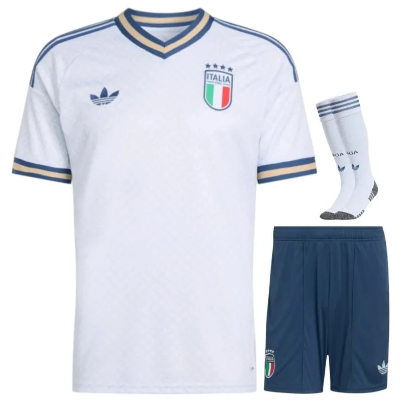 Italien 2026/27 Kinder Auswärtstrikot Set weiß