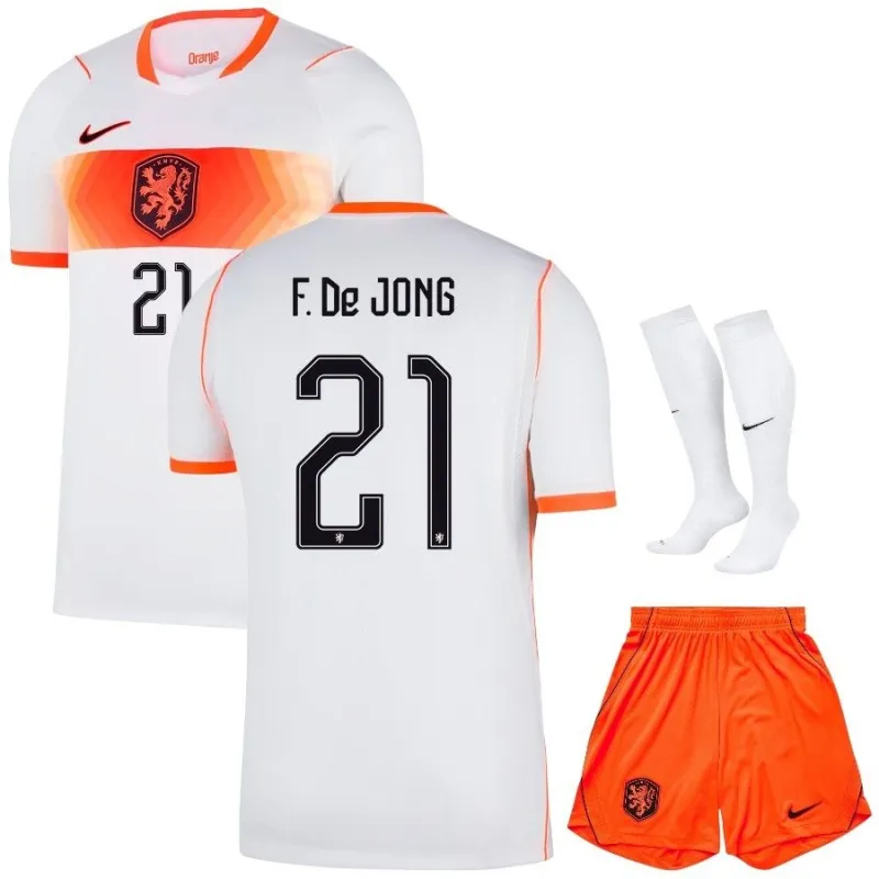 Kit Extérieur Enfant Pays-Bas F. DE JONG 2026/27 Blanc