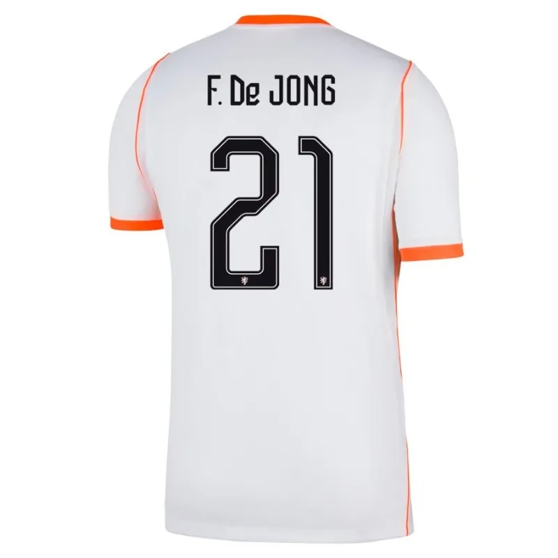 Maillot Extérieur Pays-Bas F. DE JONG 2026/27 Blanc