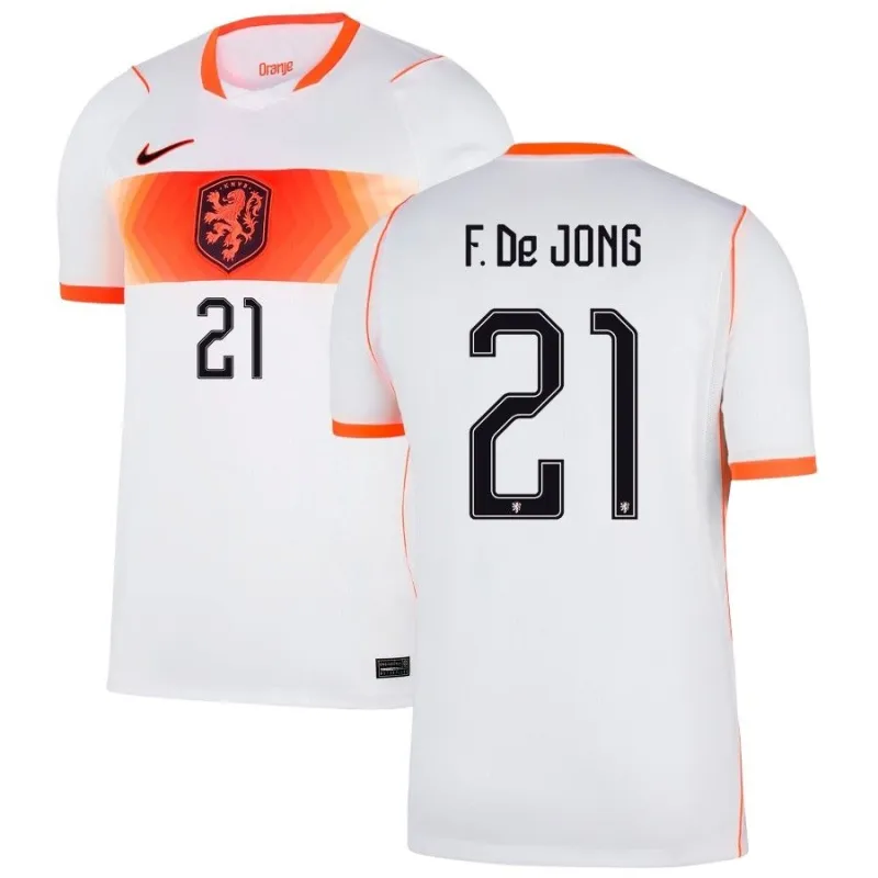 Maillot Extérieur Pays-Bas F. DE JONG 2026/27 Blanc