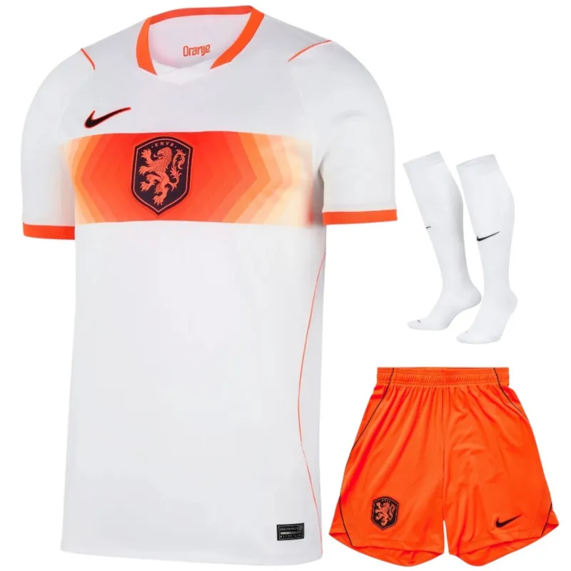 Pays-Bas 2026/27 Maillot Exterieur Enfant Blanc