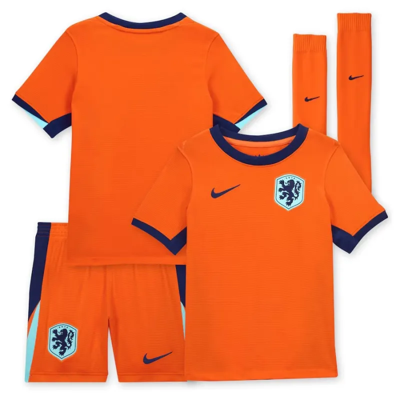 Set di maglia di casa per bambini dei Paesi Bassi 2024/25 - arancione