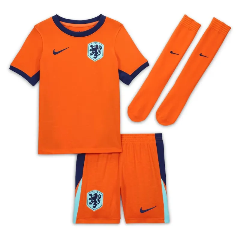 Set di maglia di casa per bambini dei Paesi Bassi 2024/25 - arancione