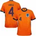 Virgils Heimtrikot der Niederlande 2024/25 - orange