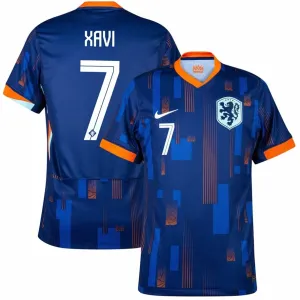 La camiseta de fuera de los Países Bajos 2024/25 de Xavi - azul