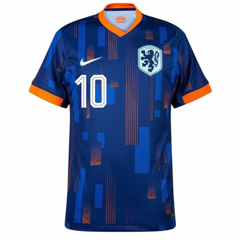 La maglia di trasferta dei Paesi Bassi 2024/25 di Memphis - blu