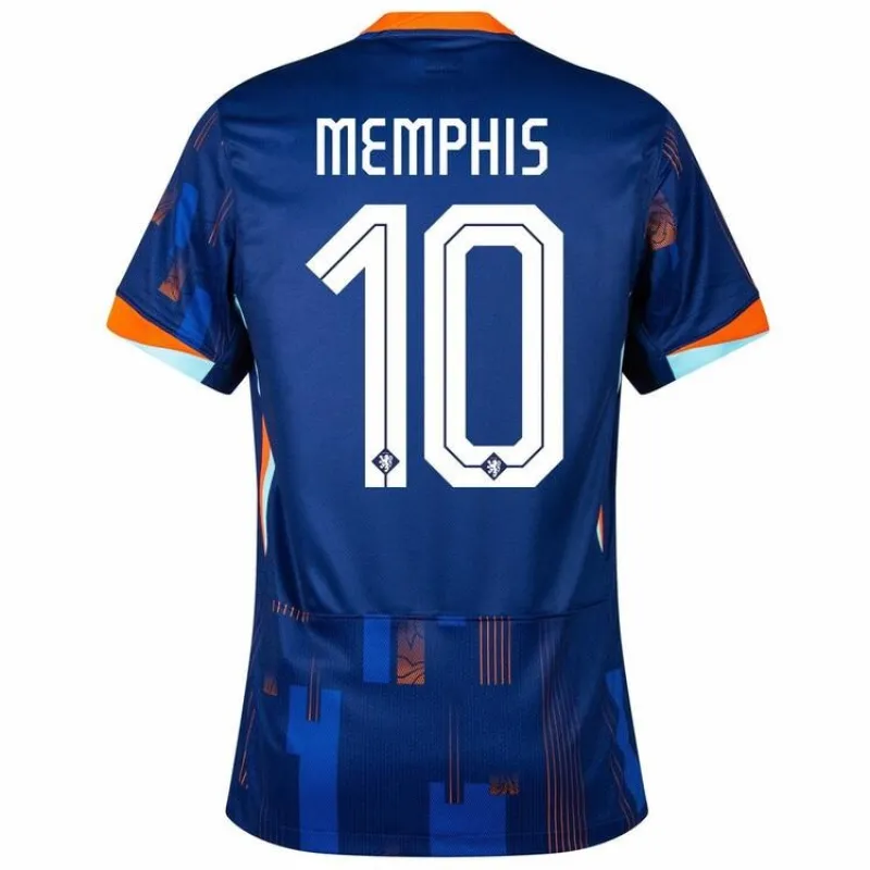 La maglia di trasferta dei Paesi Bassi 2024/25 di Memphis - blu
